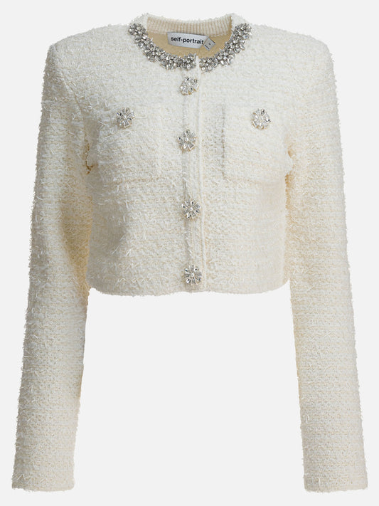 Cardigans Embellished  Beige - Self-portrait Women | PDP | VIETTI Online Store 
