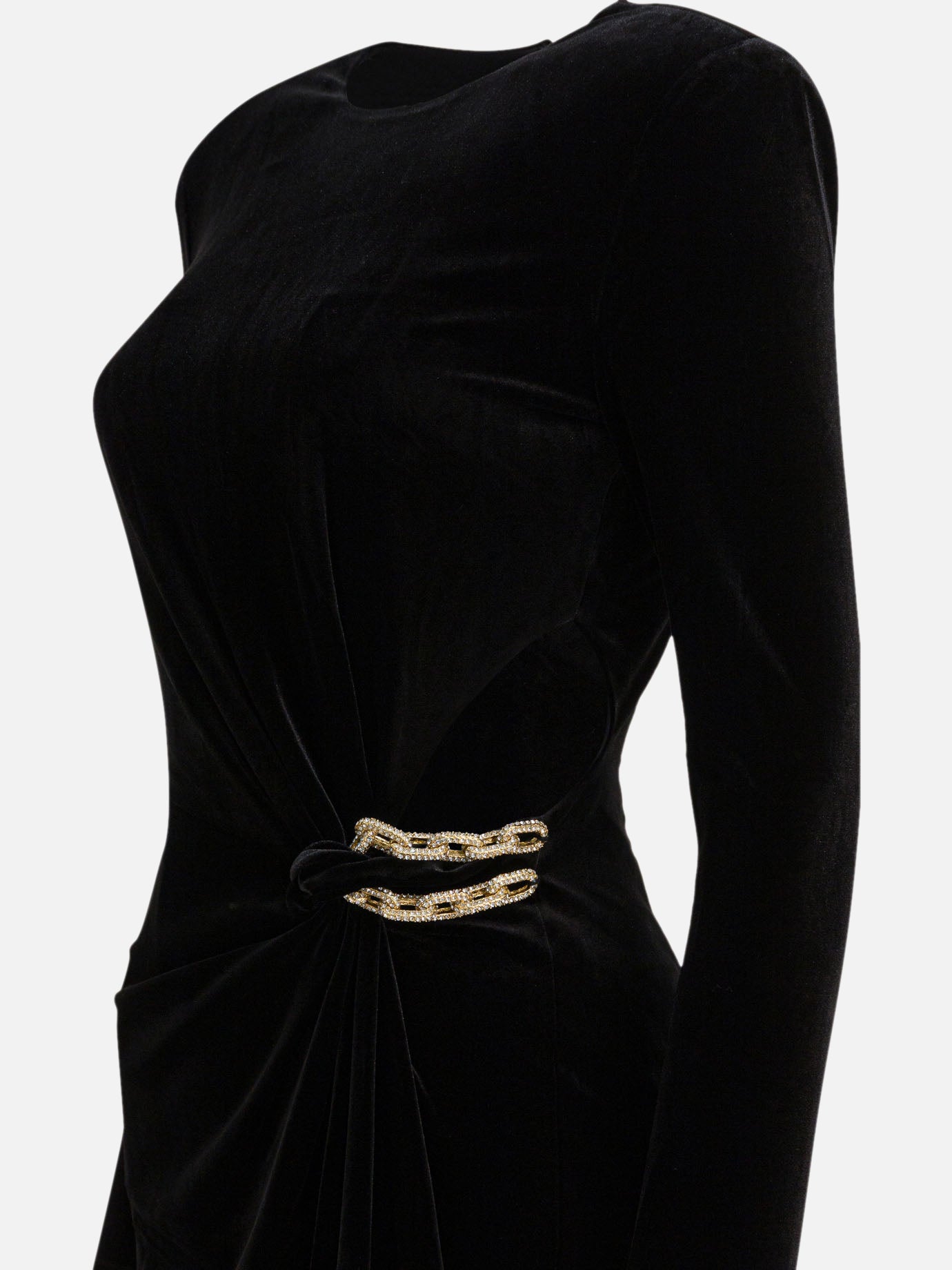 Abiti midi Solid colour  Nero - Self-portrait Donna | PDP | VIETTI Online Store | thumbnail_4