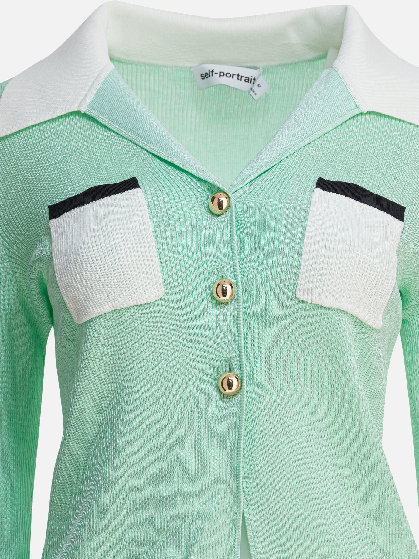 Casual tops Solid colour  Green - Self-portrait Women | PDP | VIETTI Online Store | thumbnail_3