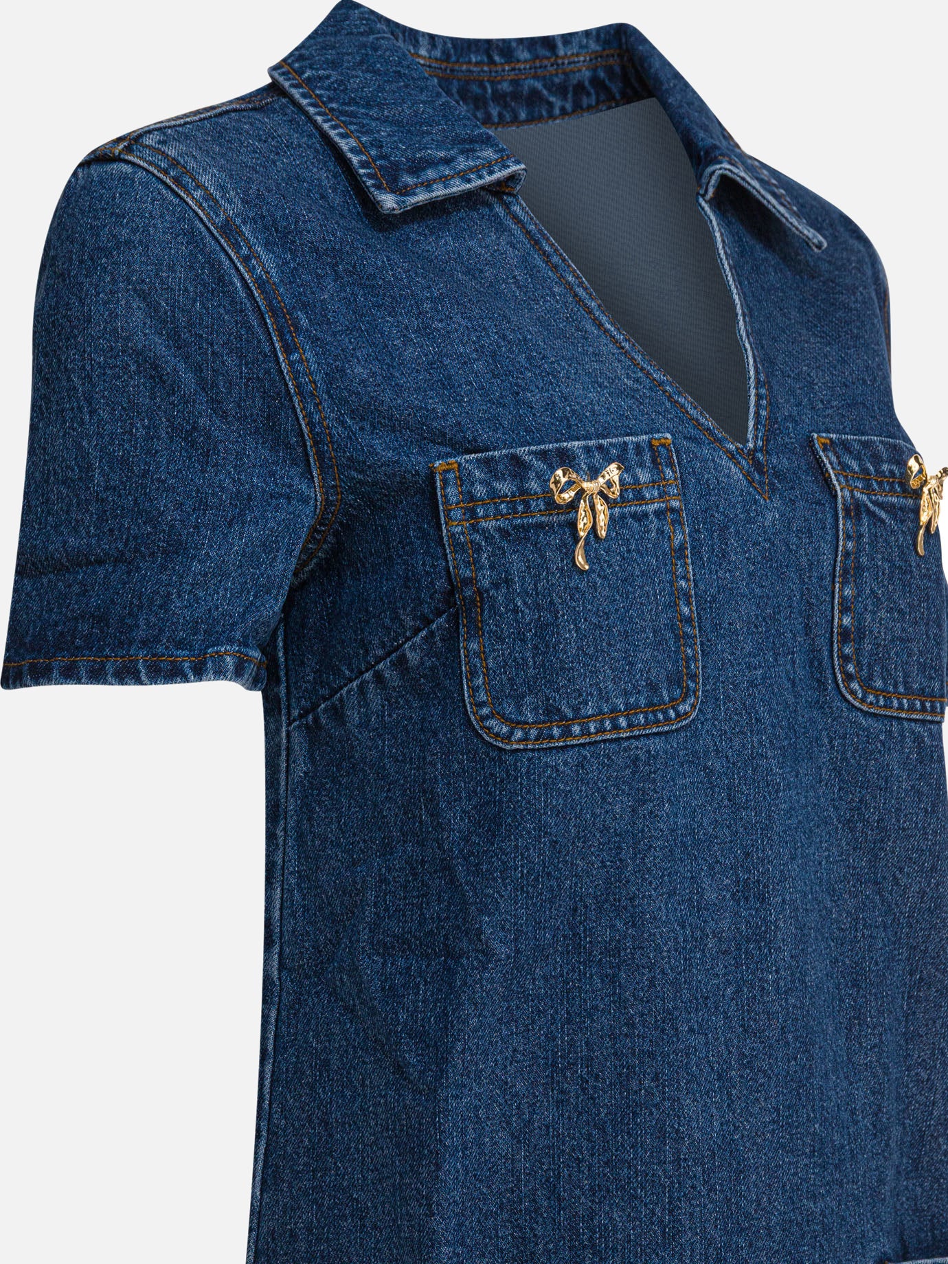 Mini dresses Solid colour  Blue - Self-portrait Women | PDP | VIETTI Online Store | thumbnail_4