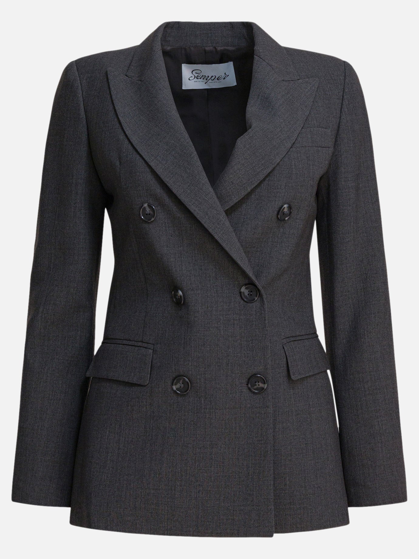 Blazer Solid colour  Grigio - Semper Donna | PDP | VIETTI Online Store | thumbnail