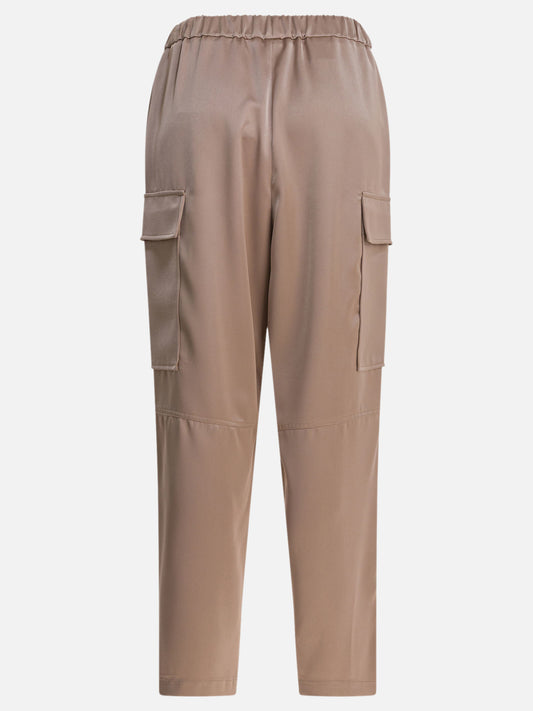 Pantaloni cargo & parachute Solid colour  Beige - Semper Donna | PDP | VIETTI Online Store | 2
