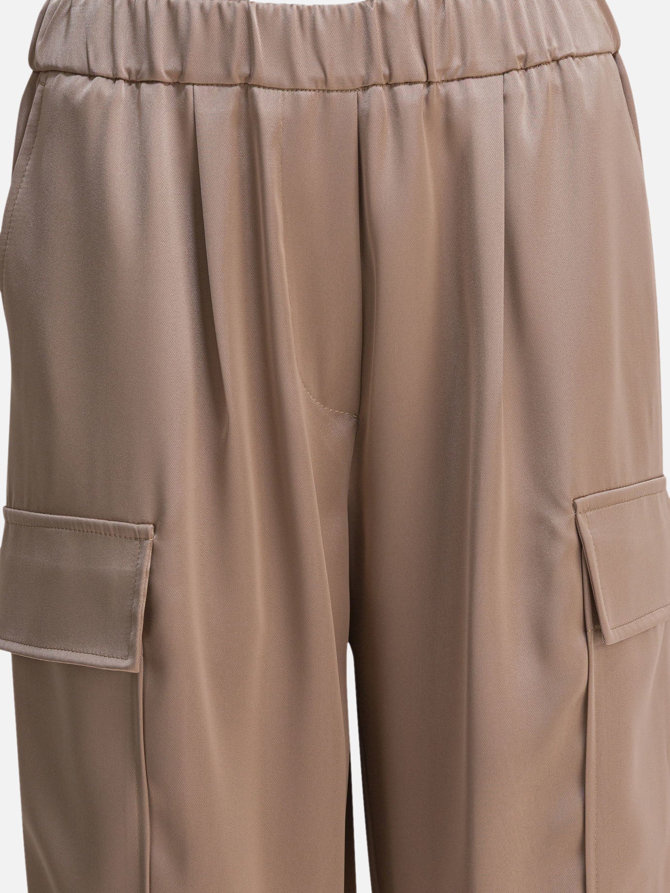 Pantaloni cargo & parachute Solid colour  Beige - Semper Donna | PDP | VIETTI Online Store | thumbnail_3