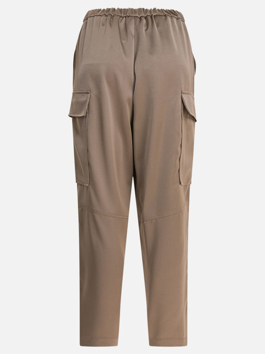 Pantaloni cargo & parachute Solid colour  Beige - Semper Donna | PDP | VIETTI Online Store | 2
