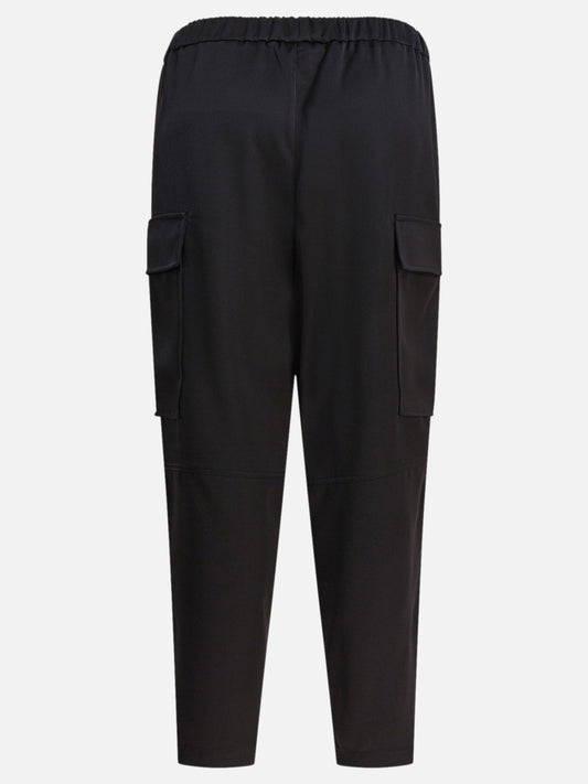 Pantaloni cargo & parachute Solid colour  Nero - Semper Donna | PDP | VIETTI Online Store | 2
