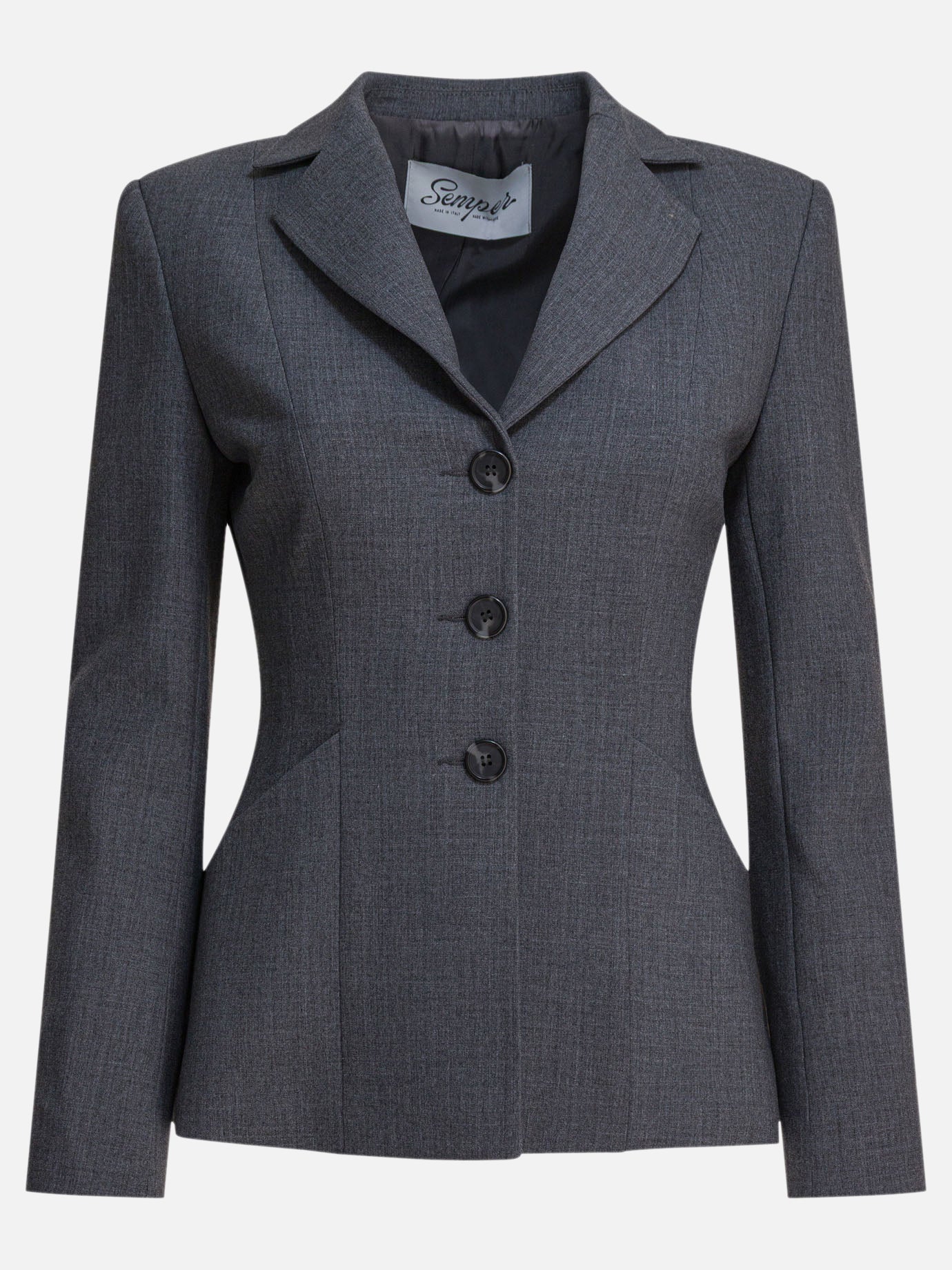 Blazer Solid colour  Grigio - Semper Donna | PDP | VIETTI Online Store | thumbnail