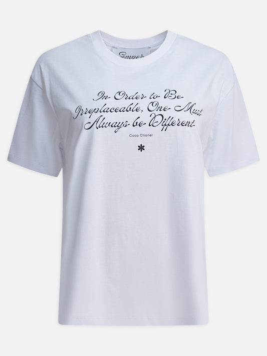 T-shirt girocollo Print  Bianco - Semper Donna | PLP | VIETTI Online Store 
