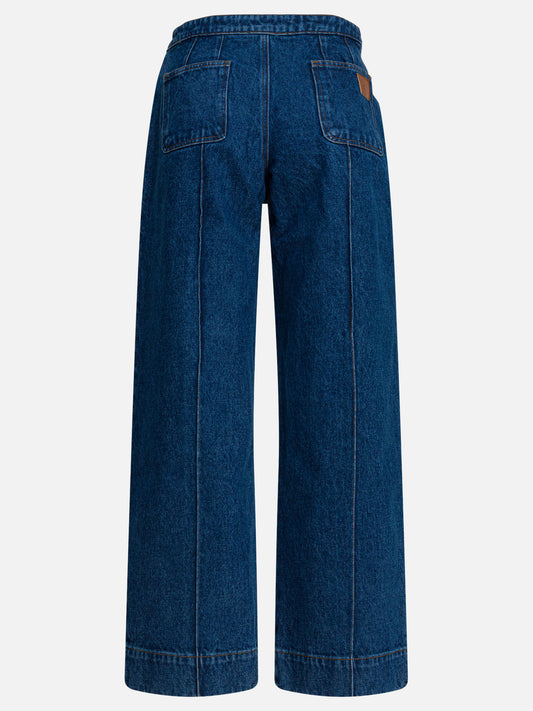 Jeans a gamba larga Solid colour  Blu - Soeur Donna | PDP | VIETTI Online Store | 2
