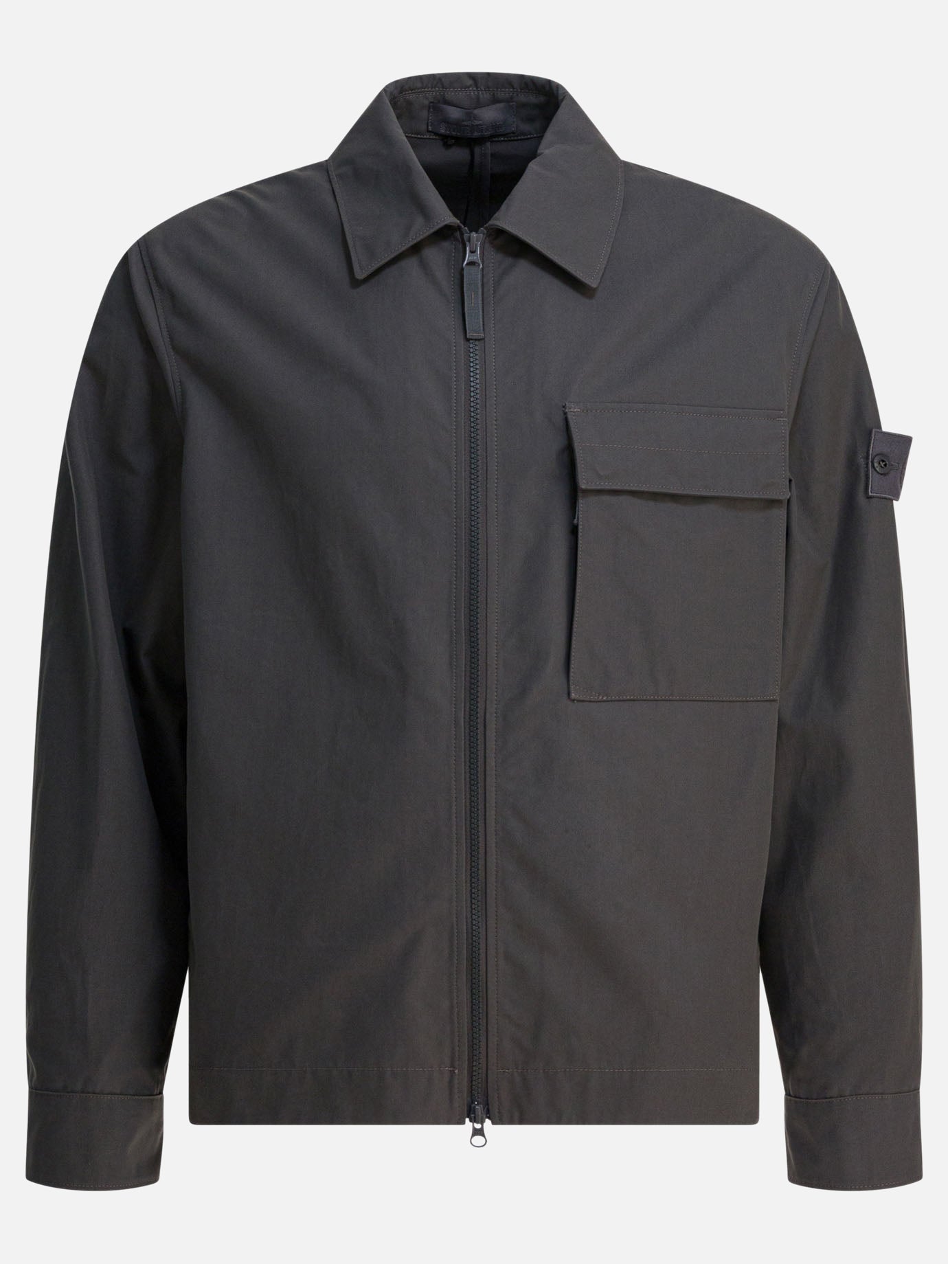 Giacche leggere & Trapuntate Logo  Grigio - Stone Island Uomo | PDP | VIETTI Online Store | Zoom-Modal
