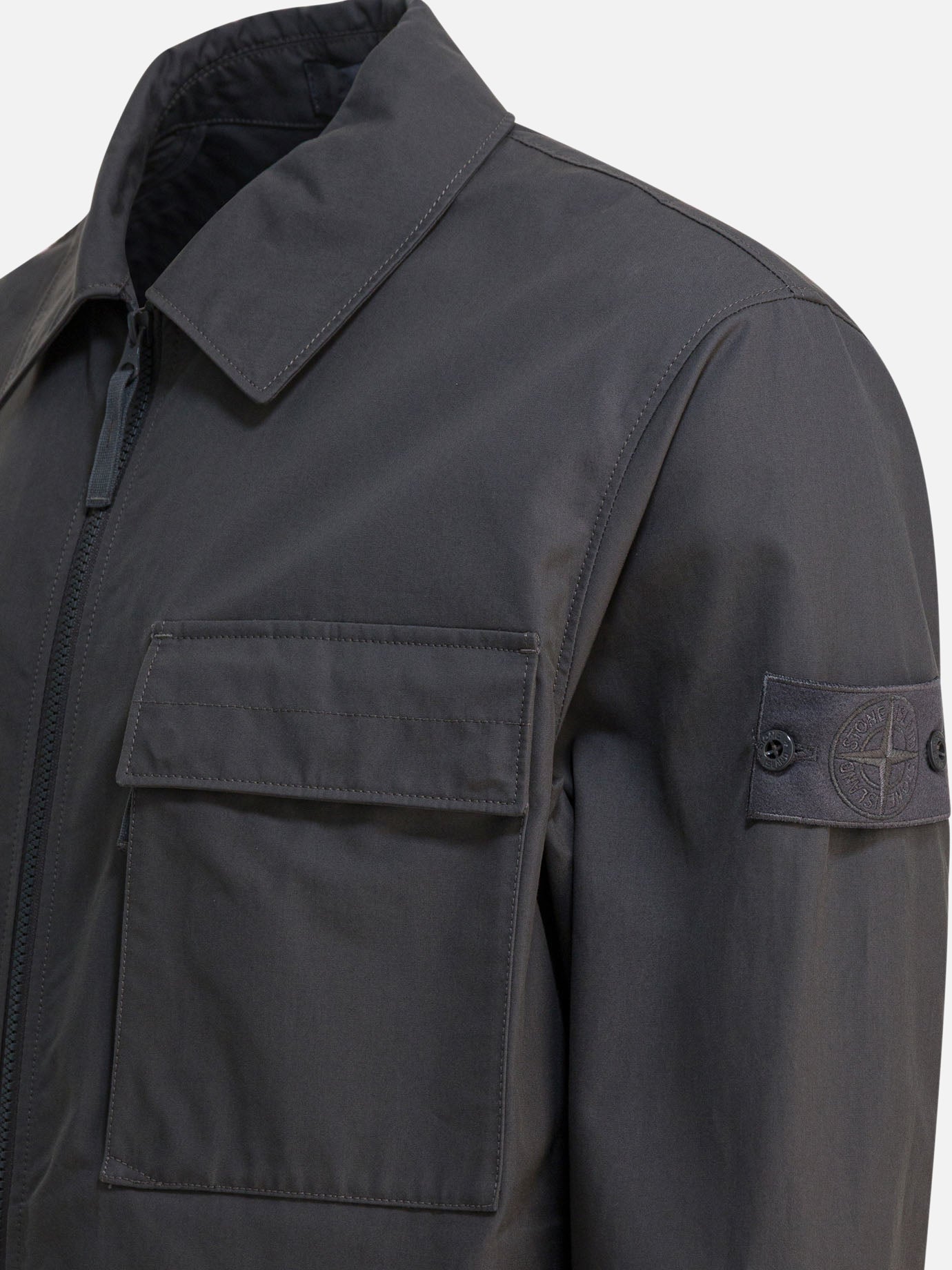 Giacche leggere & Trapuntate Logo  Grigio - Stone Island Uomo | PDP | VIETTI Online Store | thumbnail_4