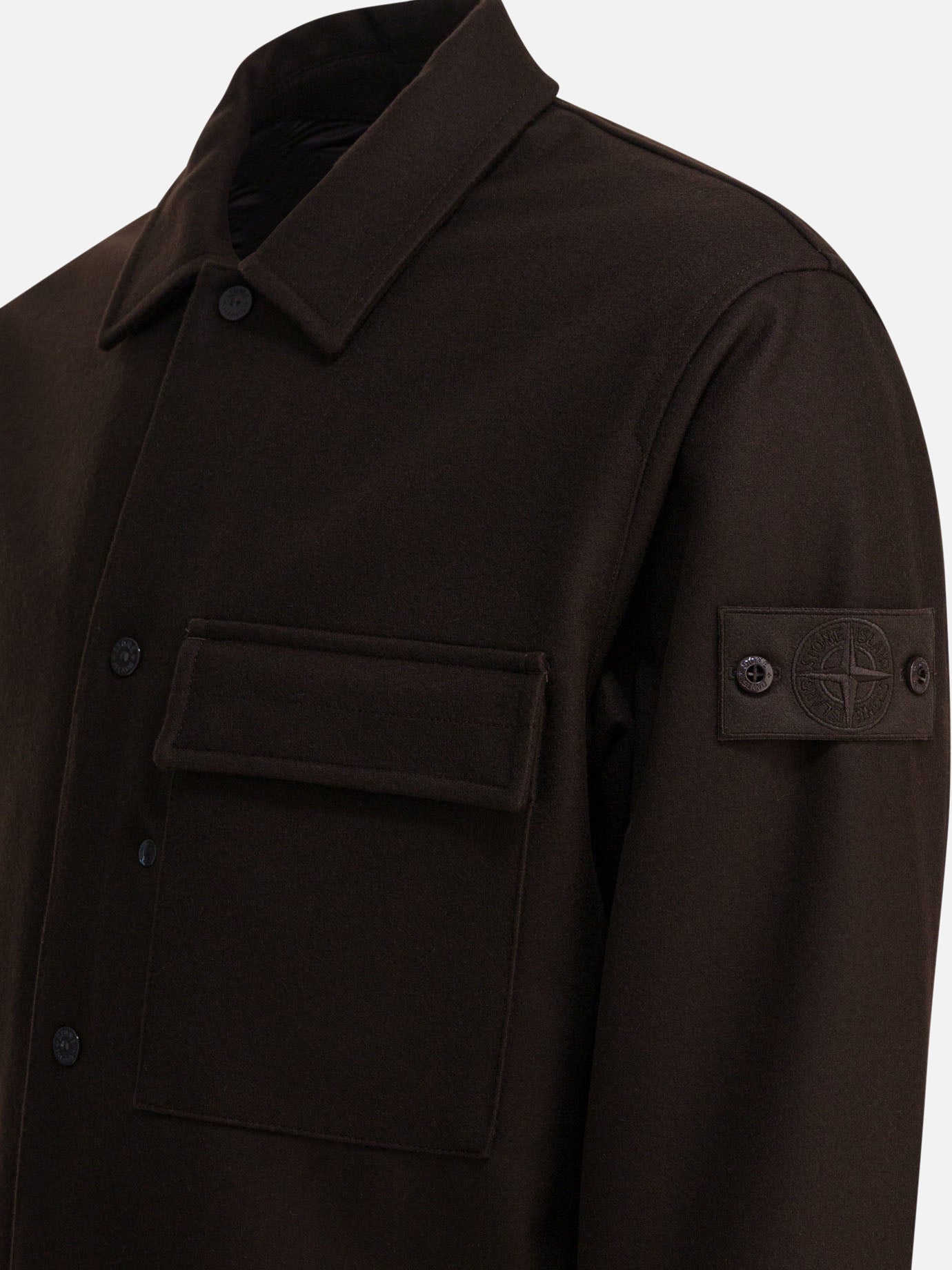Overshirt jackets Logo  Brown - Stone Island Men | PDP | VIETTI Online Store | thumbnail_4