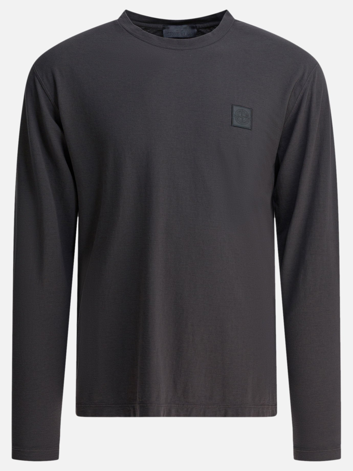 Crewneck t-shirts Logo  Grey - Stone Island Men | PDP | VIETTI Online Store | thumbnail