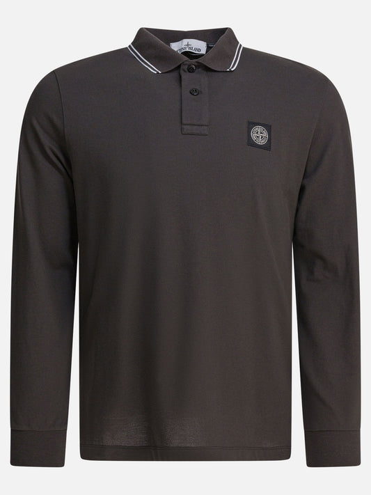 Stone Island Polo in cotone biologico e piqué 25578993_M Grey 1