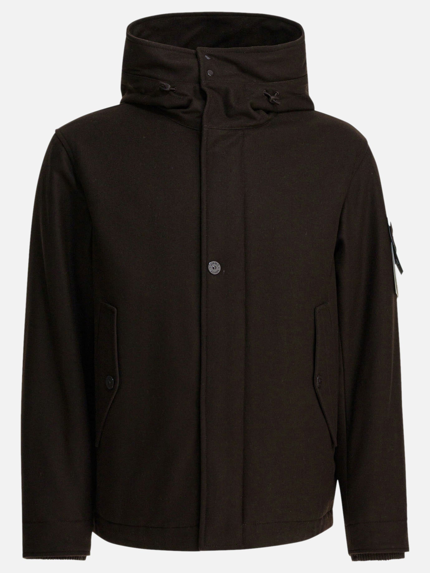 Piumini corti Logo  Marrone - Stone Island Uomo | PDP | VIETTI Online Store | Zoom-Modal
