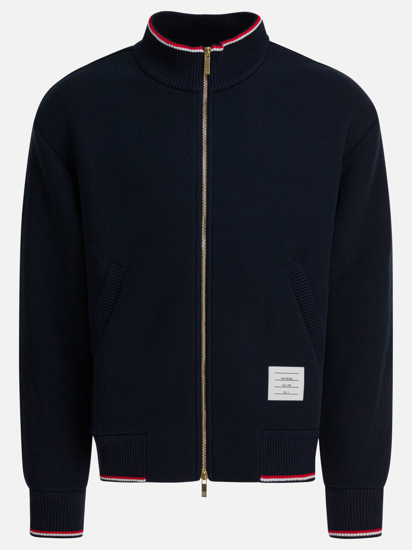 Full zip sweatshirts Solid colour  Blue - Thom Browne Men | PDP | VIETTI Online Store | thumbnail