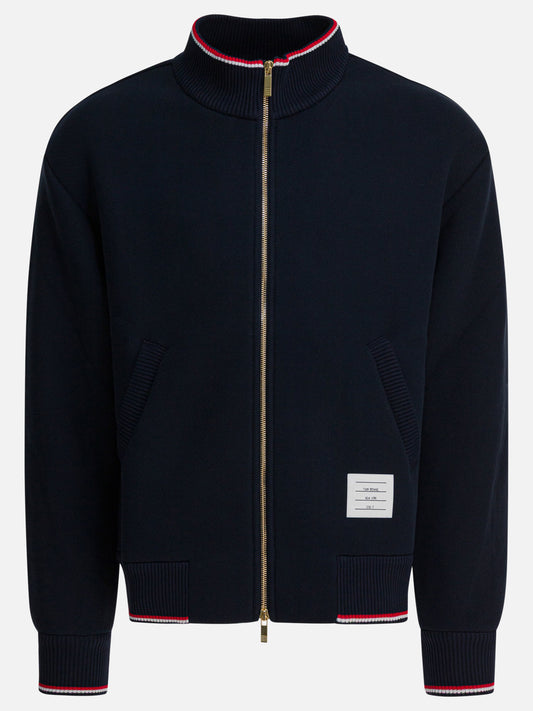 Full zip sweatshirts Solid colour  Blue - Thom Browne Men | PLP | VIETTI Online Store 

