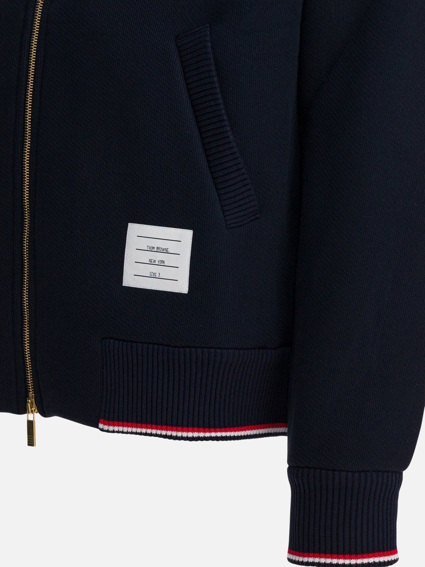 Full zip sweatshirts Solid colour  Blue - Thom Browne Men | PDP | VIETTI Online Store | thumbnail_4