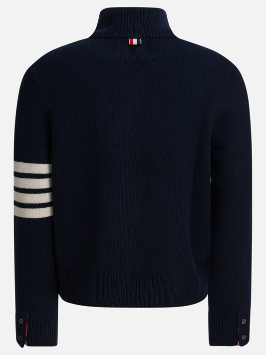 Zipped sweaters Solid colour  Blue - Thom Browne Men | VIETTI Online Store | 2
