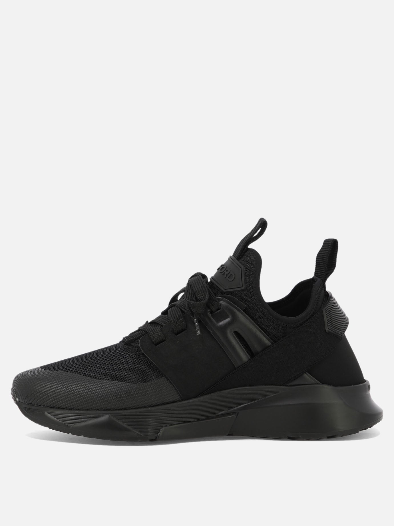 Low top sneakers 35% polyamide 25% polyester 15% viscose 15% calf leather 10% cotton - 100% rubber  Black - Tom Ford Men | PDP | VIETTI Online Store | Zoom-Modal_3
