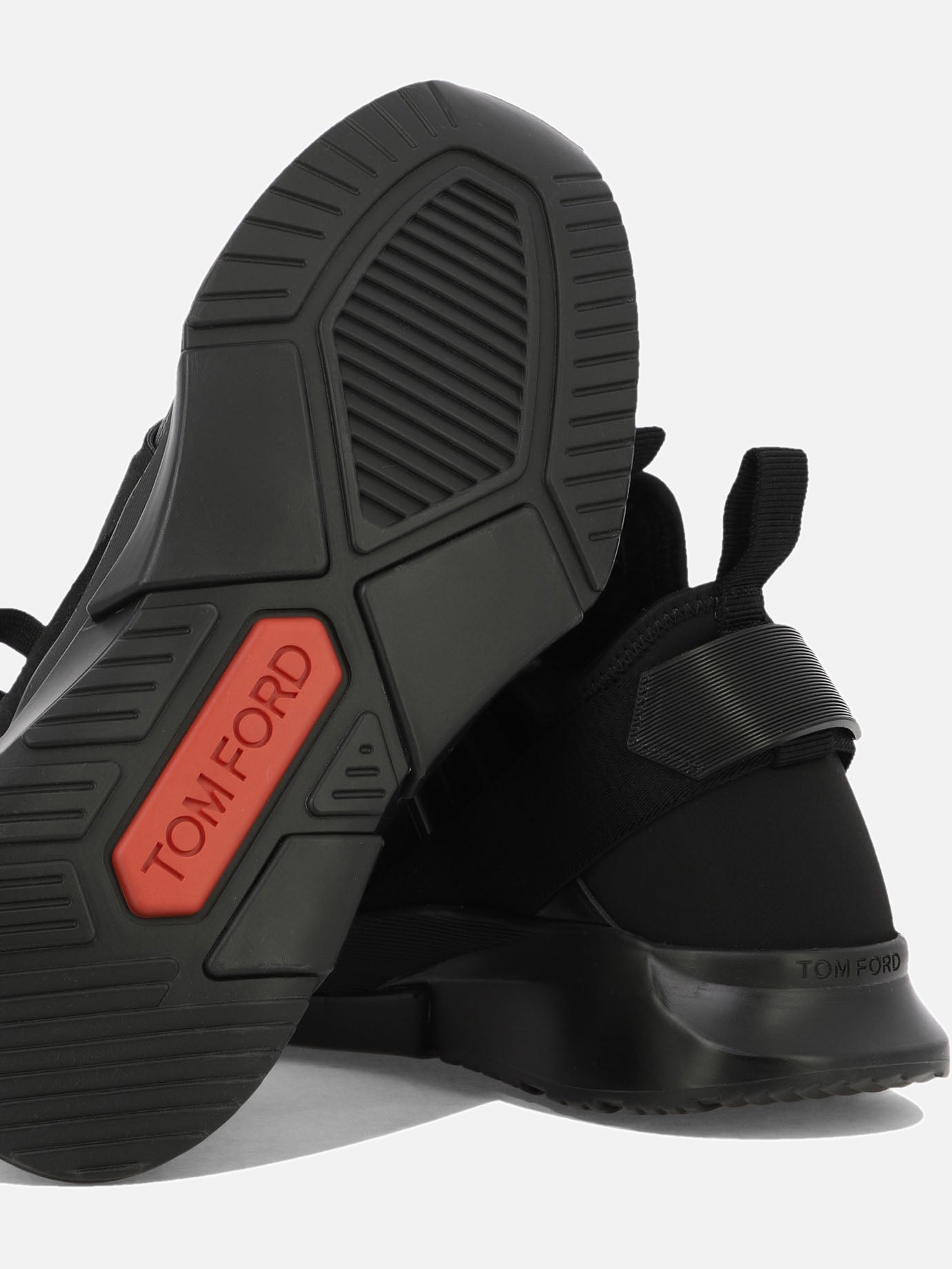 Low top sneakers 35% polyamide 25% polyester 15% viscose 15% calf leather 10% cotton - 100% rubber  Black - Tom Ford Men | PDP | VIETTI Online Store | thumbnail_5