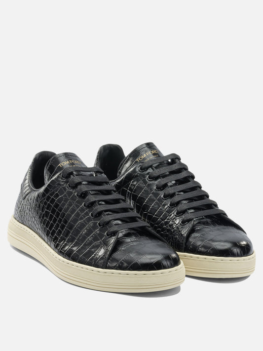 Sneaker basse 95% calf leather 5% brass - 100% rubber  Nero - Tom Ford Uomo | PDP | VIETTI Online Store | 2

