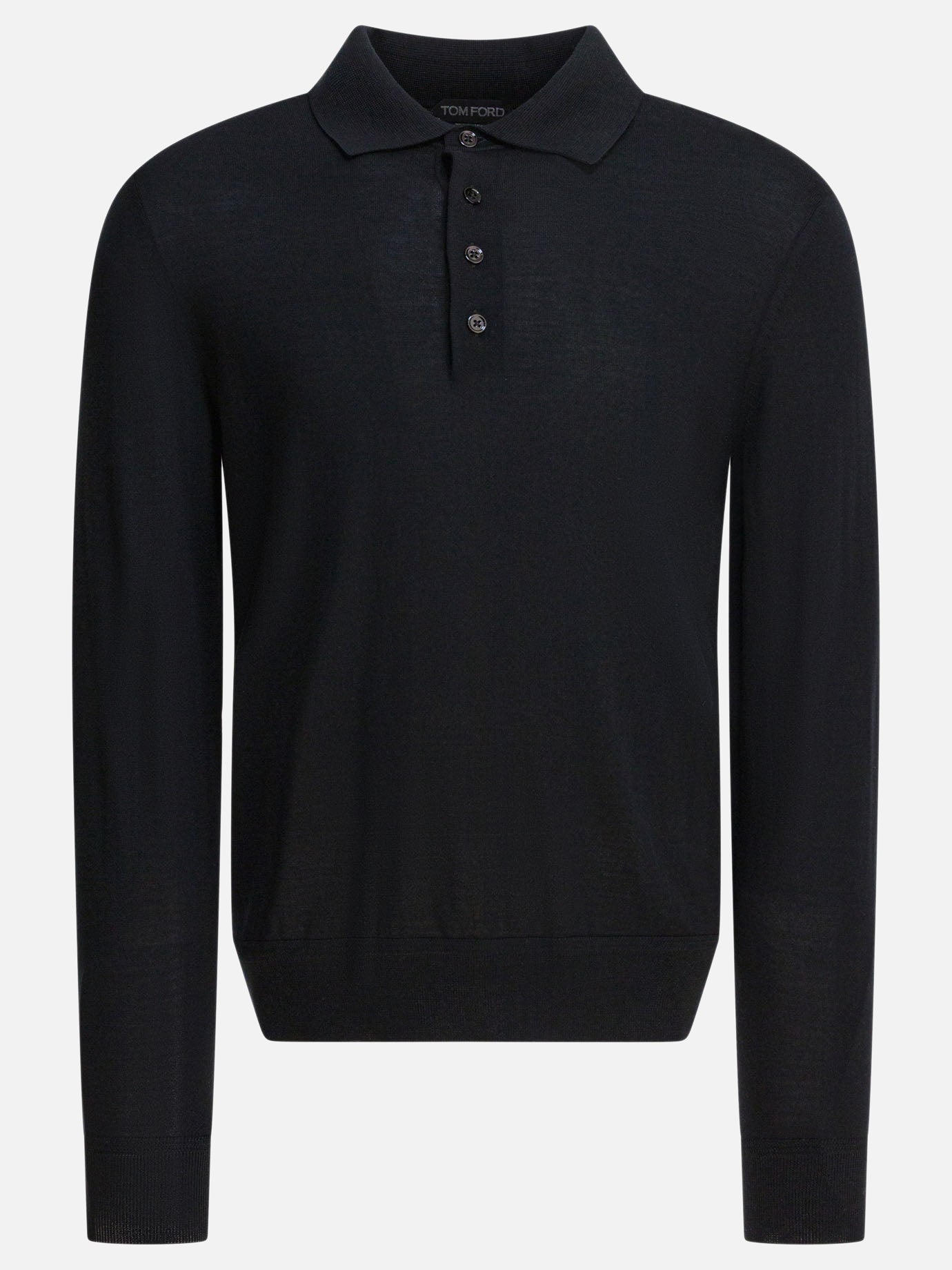 Polo con bottoni Solid colour  Nero - Tom Ford Uomo | PDP | VIETTI Online Store | thumbnail