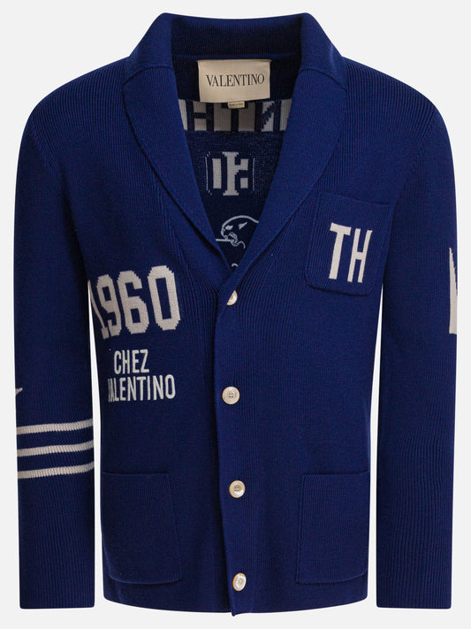 Cardigan Logo  Blu - Valentino Uomo | PDP | VIETTI Online Store 
