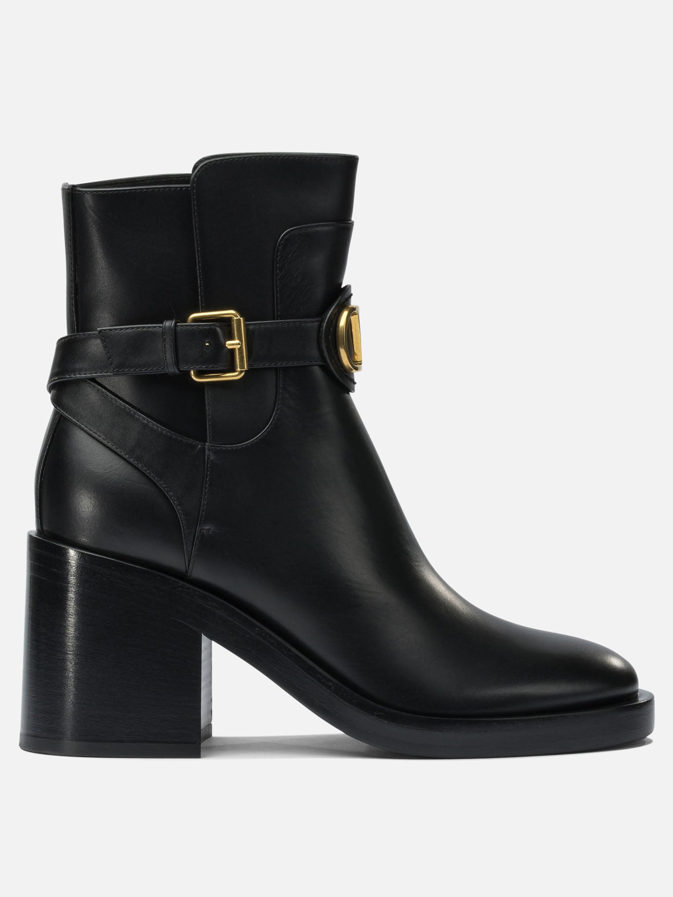 Stivaletti pull-on 100% leather - 100% leather  Nero - Valentino Garavani Donna | PDP | VIETTI Online Store | Zoom-Modal

