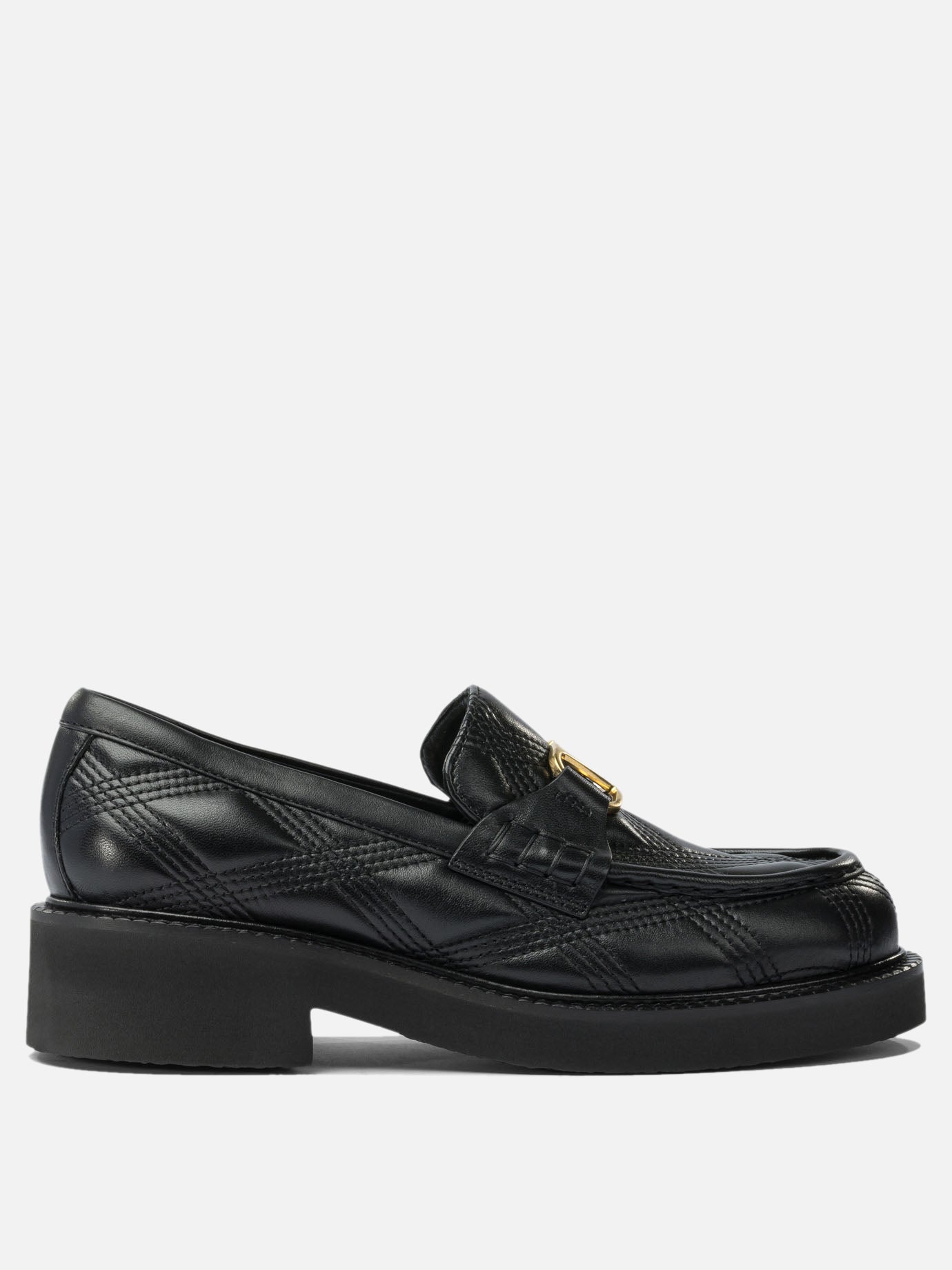 Mocassini 100% leather - 100% rubber  Nero - Valentino Garavani Donna | PDP | VIETTI Online Store | thumbnail