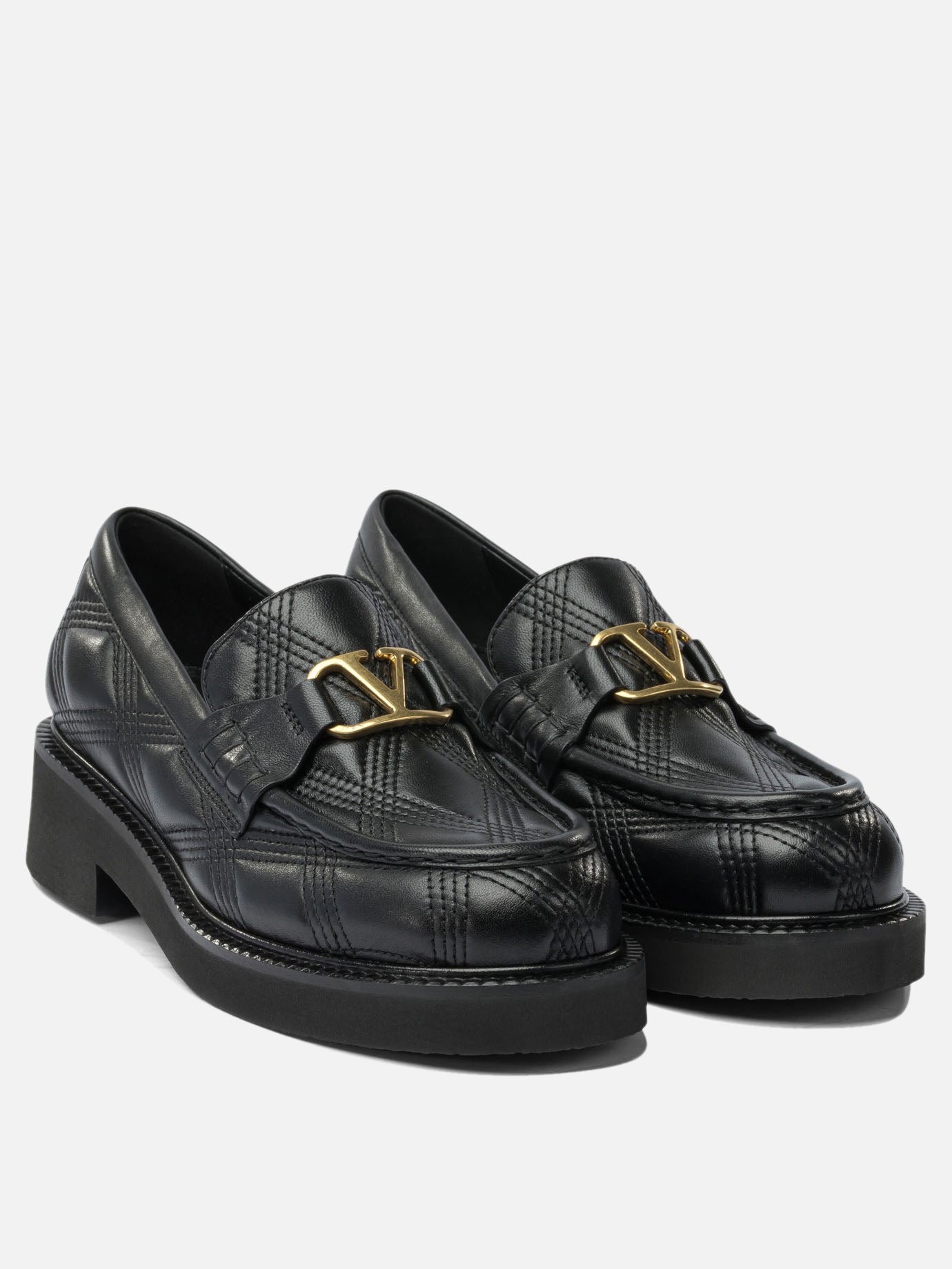 Mocassini 100% leather - 100% rubber  Nero - Valentino Garavani Donna | PDP | VIETTI Online Store | thumbnail_2