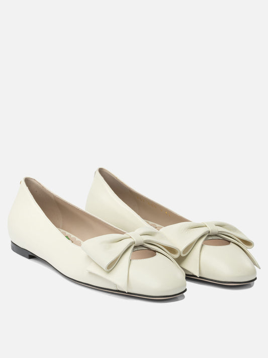 Classic ballet flats 100% leather - 100% leather  White - Valentino Garavani Women | PDP | VIETTI Online Store | 2
