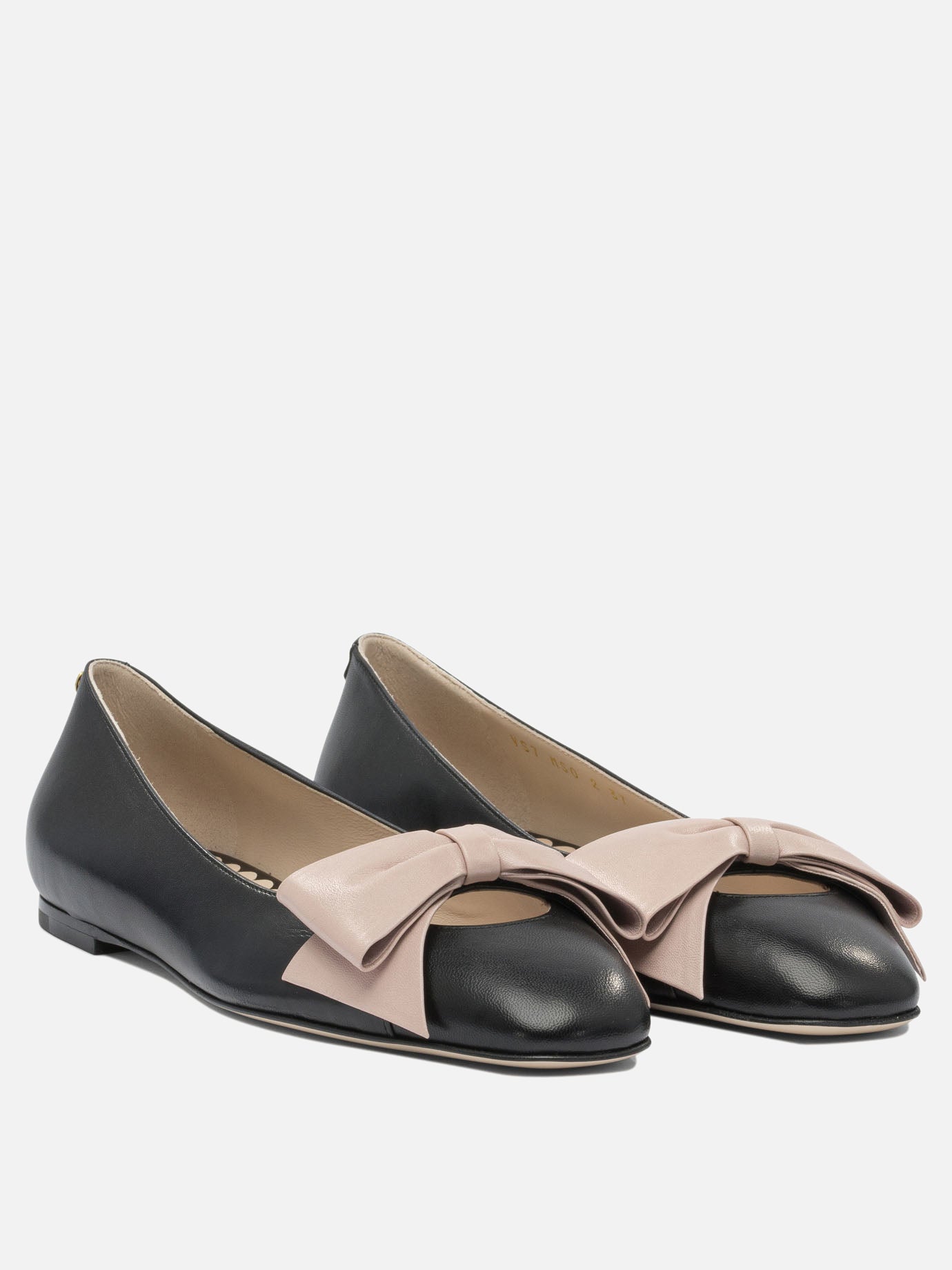 Classic ballet flats 100% leather - 100% leather  Black - Valentino Garavani Women | PDP | VIETTI Online Store | thumbnail_2