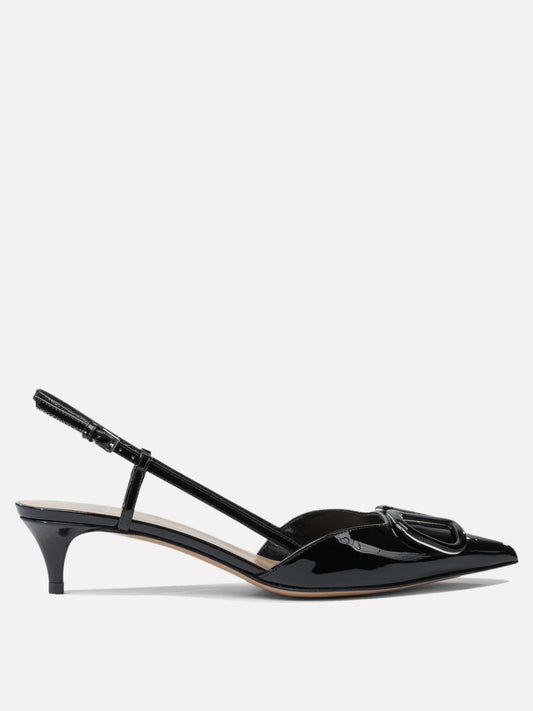 Slingbacks 100% leather - 100% leather  Black - Valentino Garavani Women | PDP | VIETTI Online Store 
