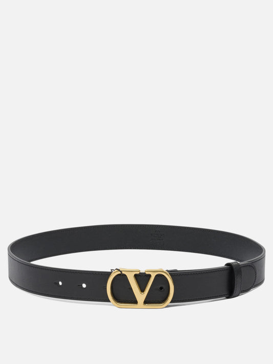 Cinture in pelle Logo  Nero - Valentino Garavani Donna | PLP | VIETTI Online Store 
