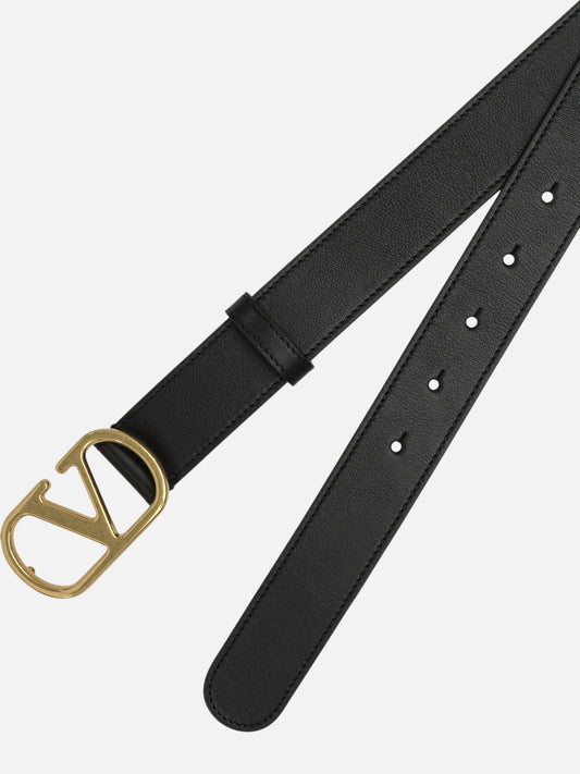 Cinture in pelle Logo  Nero - Valentino Garavani Donna | PLP | VIETTI Online Store | 2
