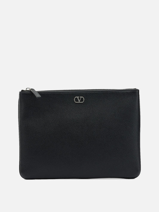 Pochette 100% leather  Nero - Valentino Garavani Uomo | PDP | VIETTI Online Store 

