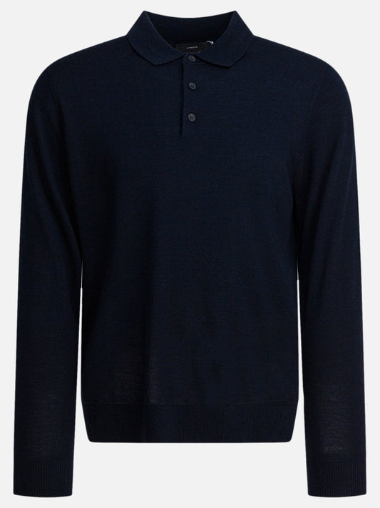 Polo con bottoni Solid colour  Blu - Vince Uomo | PLP | VIETTI Online Store 
