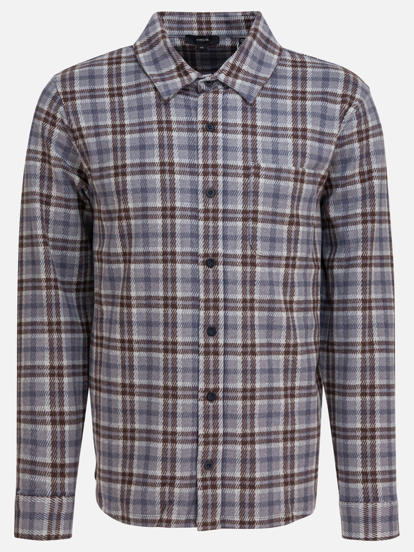 Overshirt jackets Plaid  Grey - Vince Men | PDP | VIETTI Online Store | thumbnail