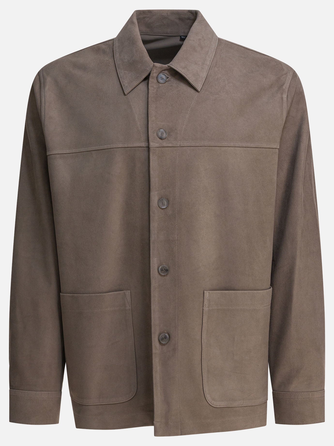 Giacche in pelle Solid colour  Grigio - Vince Uomo | PDP | VIETTI Online Store | thumbnail