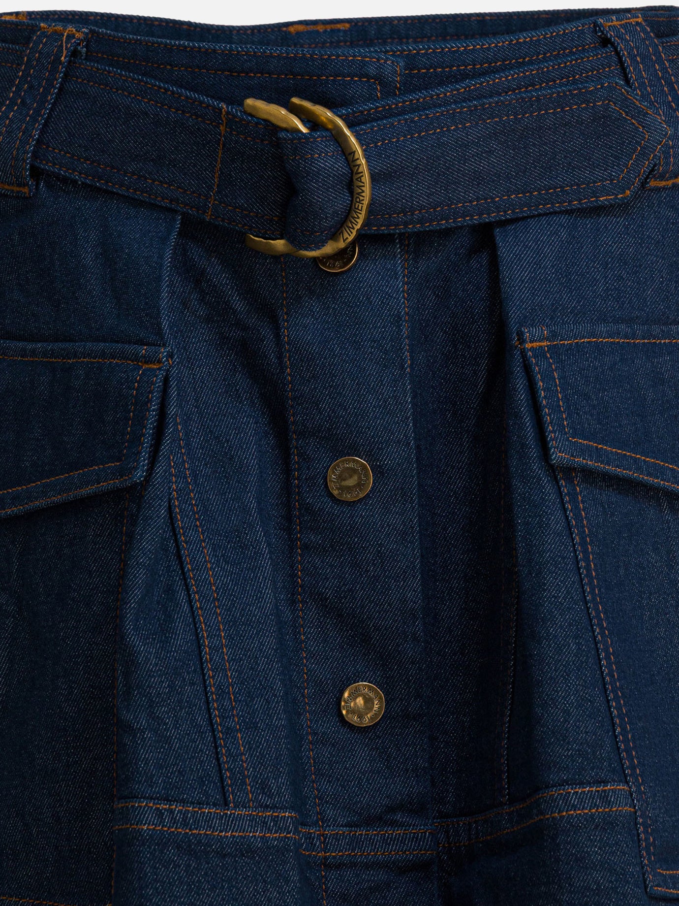 Miniskirts Denim  Blue - Zimmermann Women | PDP | VIETTI Online Store | thumbnail_3